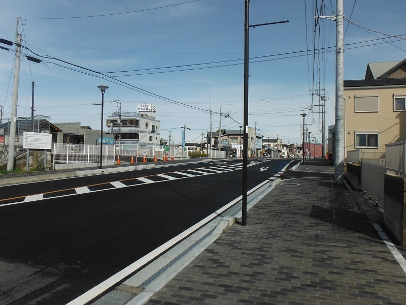 大洗町磯浜町道路改良工事
