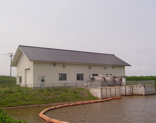 用排水機場上屋・調整池工事